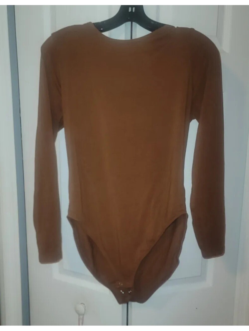 OLD NAVY LONG-SLEEVE FITTED BODYSUIT - CARAMEL BROWN - SIZE XL